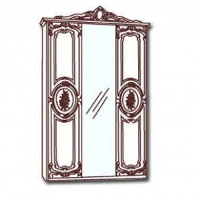 Шкаф 3-х дверный с зеркалами (01.143) Роза (беж) в Когалыме - kogalym.mebel-74.com | фото