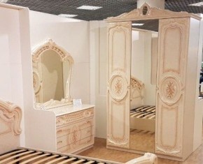 Шкаф 3-х дверный с зеркалами (01.143) Роза (беж) в Когалыме - kogalym.mebel-74.com | фото