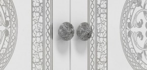 Шкаф 4-х дверный с зеркалами (12.244) Грация (белый/серебро) в Когалыме - kogalym.mebel-74.com | фото
