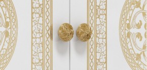 Шкаф 4-х дверный с зеркалами (12.244) Грация (белый/золото) в Когалыме - kogalym.mebel-74.com | фото