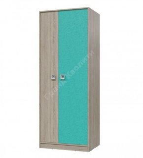 Шкаф для одежды Сити (Арт. 6-9411) Дуб Сонома/Аква в Когалыме - kogalym.mebel-74.com | фото