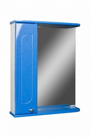 Шкаф-зеркало Радуга Синий металлик 55 левый АЙСБЕРГ (DA1129HZR) в Когалыме - kogalym.mebel-74.com | фото