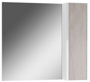 Шкаф-зеркало Uno 80 Дуб серый левый/правый Домино (DU1504HZ) в Когалыме - kogalym.mebel-74.com | фото
