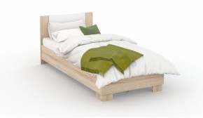 Спальня Аврора Кровать 120 со встроенным основанием под матрас Дуб сонома/Белый в Когалыме - kogalym.mebel-74.com | фото