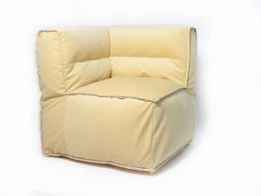 Угловое модульное бескаркасное кресло Комфорт (Желтый велюр) в Когалыме - kogalym.mebel-74.com | фото